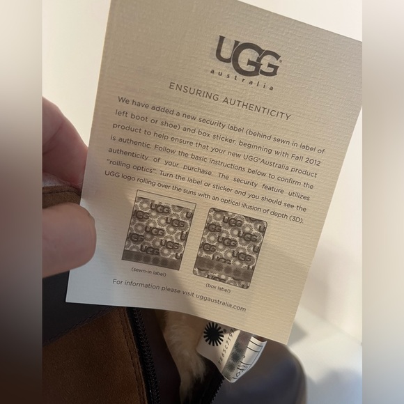 UGG BREIDA WATERPROOF Leather/Suede Sheepskin Lined w/Grip Outsole Boots - Picture 12 of 14